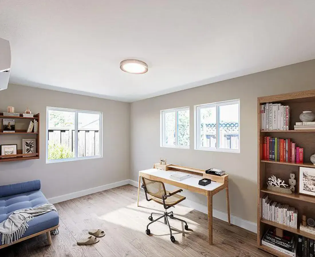 Garage Conversion 	 Reimagine your garage into a realm of new possibilities. Whether it's a vibrant workspace or a snug retreat, we turn this space into your favorite corner.